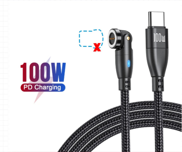 AstroCharge™ 100W Magnetic Fast Charging Cable – USB-C, Lightning & Micro-USB