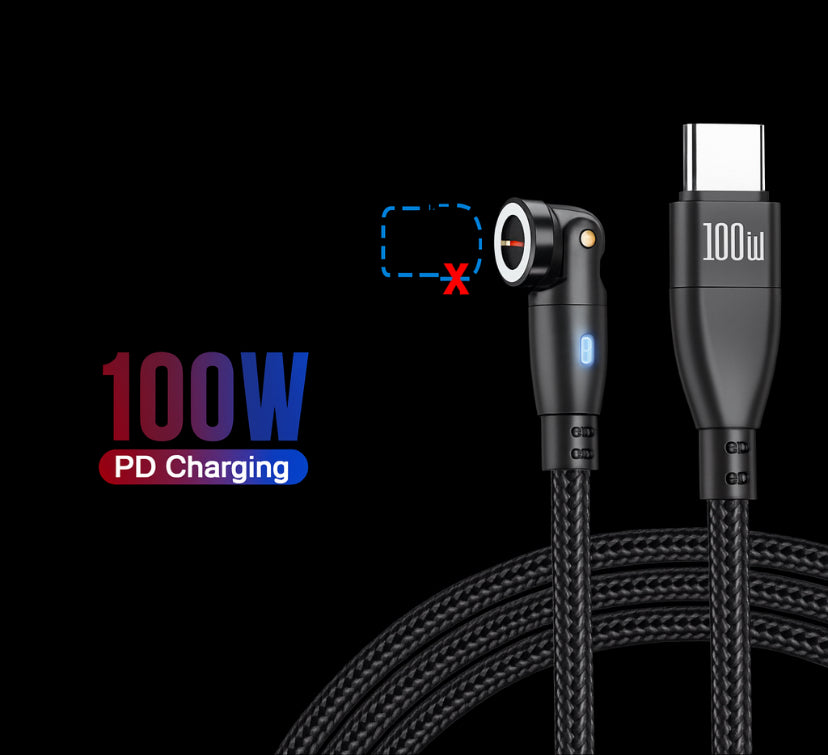 AstroCharge™ 100W Magnetic Fast Charging Cable – USB-C, Lightning & Micro-USB
